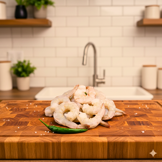 1 KG Large Peeled Shrimps (Frozen)